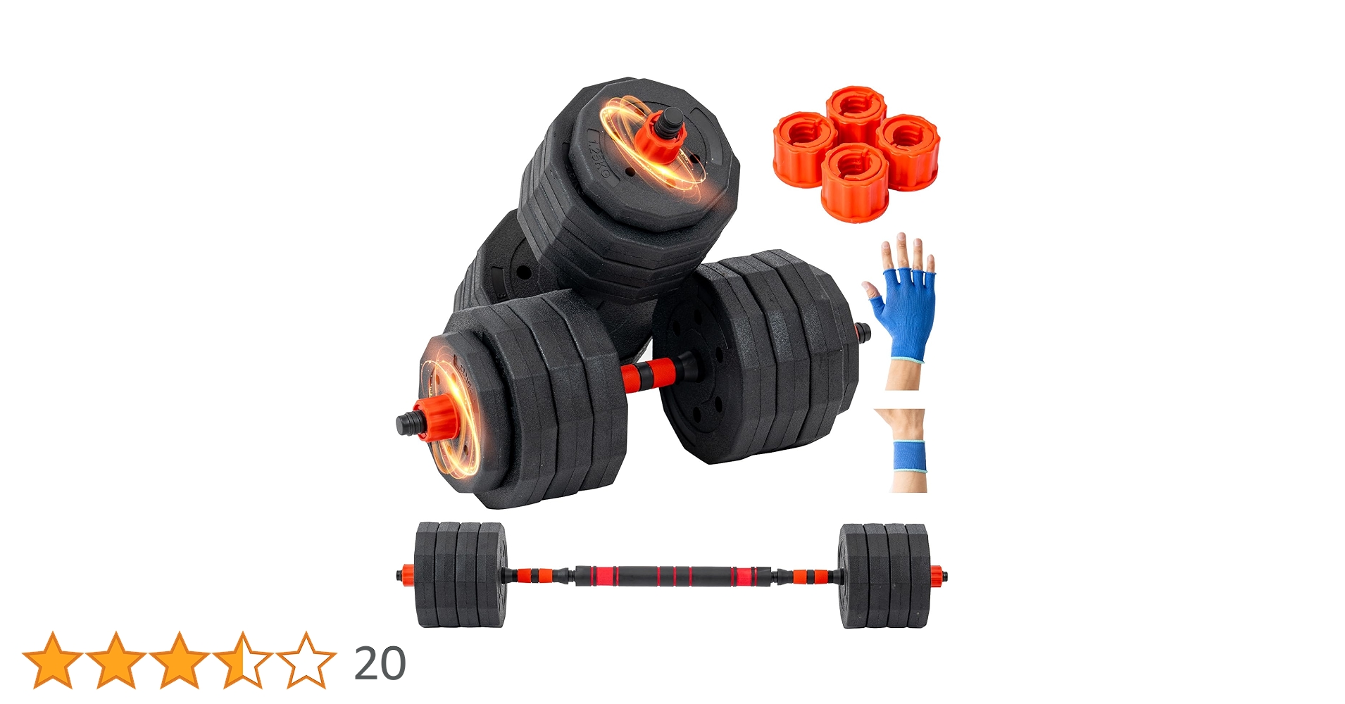 Amazon | ダンベル 可変式 バーベル 筋トレ 鉄アレイ (40kg